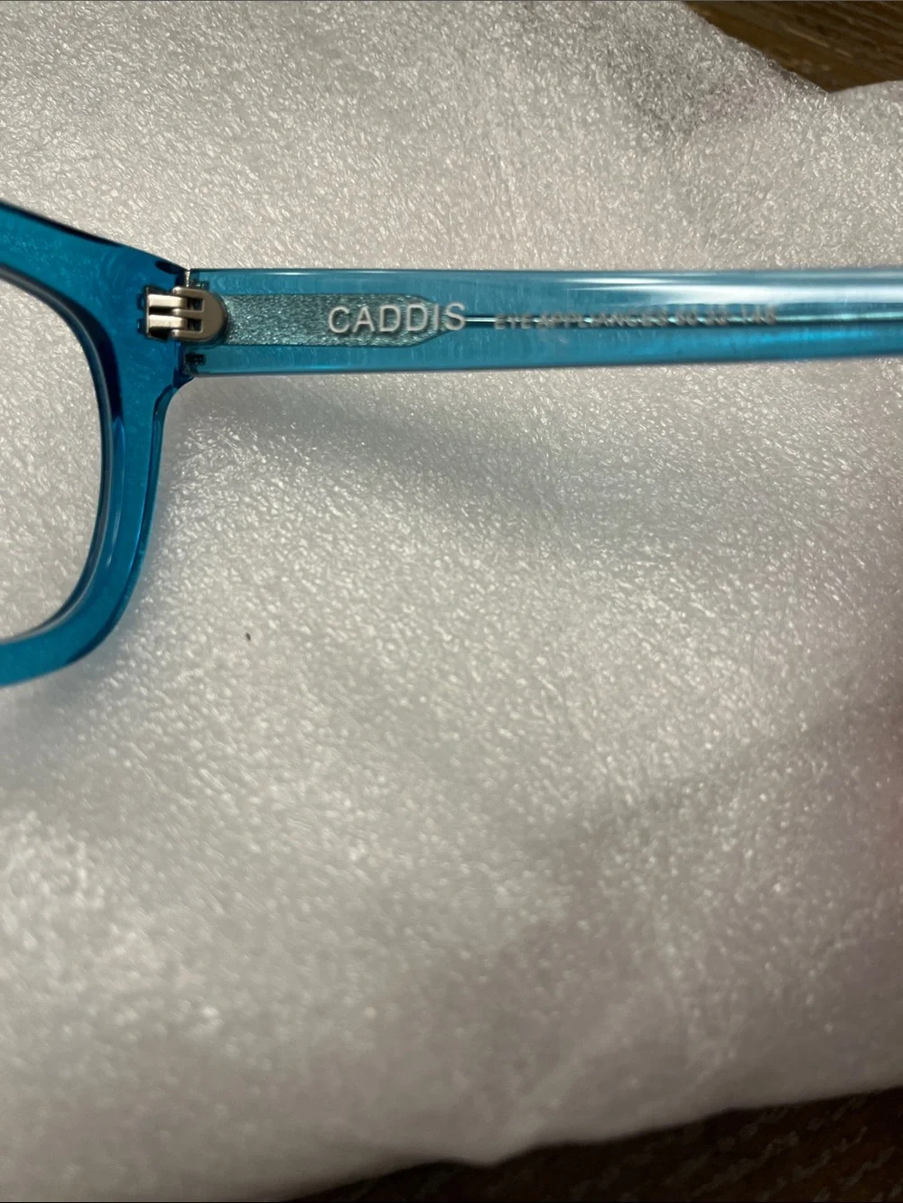 CADDIS D28 1.50 readers Blue Transparent Square Frames Eyewear